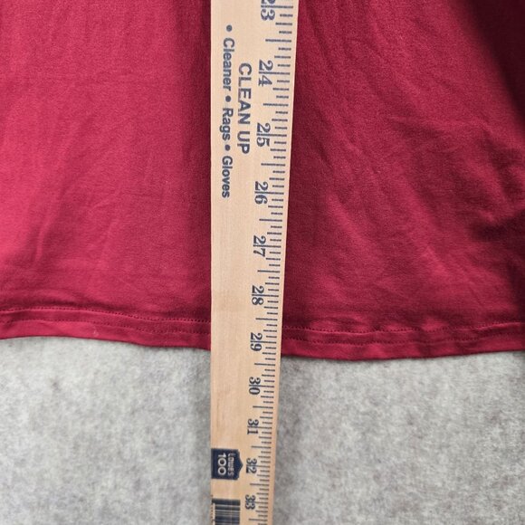 Women’s Red Leopard Print Bell Sleeve Top 5XL 100% Polyester Loose Fit - Picture 5 of 6